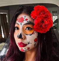 face painting, make up, party make up, club make up, grim, actor make up, sugar skull